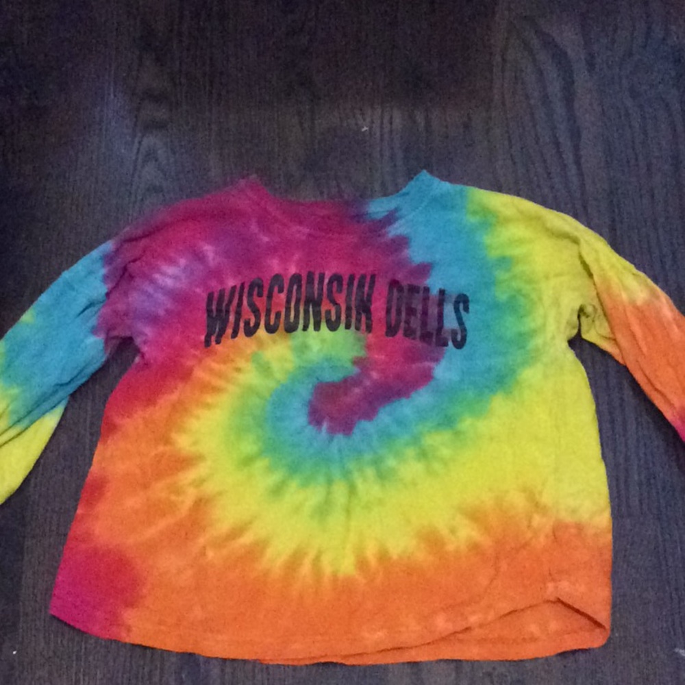 tie dye long sleeve tee shirt
